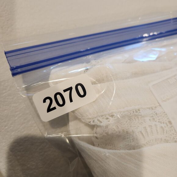 Naif White Lace Lined Shift Mini Dress Size Small Cottagecore Dainty Feminine - Picture 11 of 11